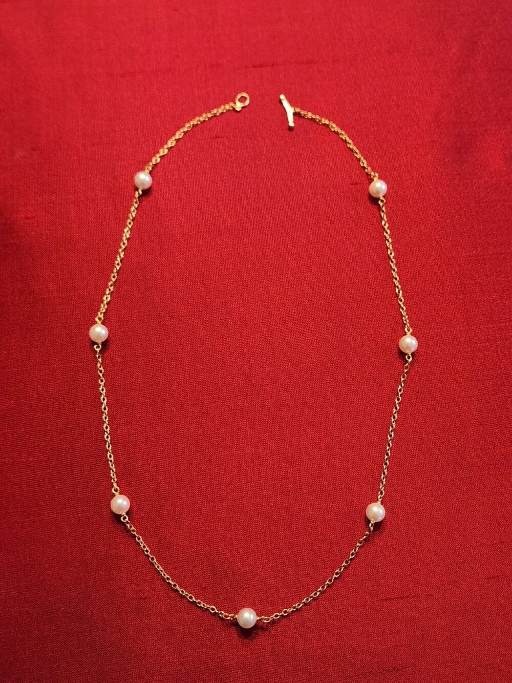 Tiffany Gold Necklace with Pearls